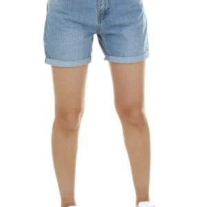 Short denim clásico de tiro alto para mujer Tisess